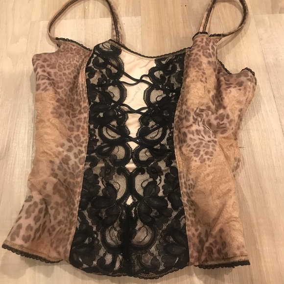 Sexy corset be on the wild side black tease lace adjustable straps - Picture 2 of 4